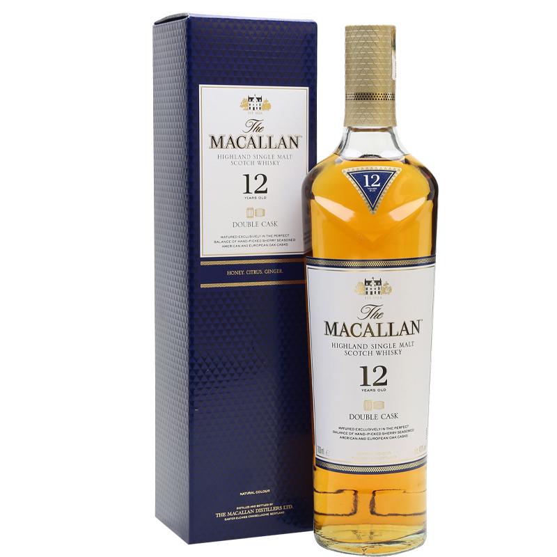Macallan麦卡伦蓝钻12年双雪莉桶单一麦芽苏格兰威士忌700ml带盒