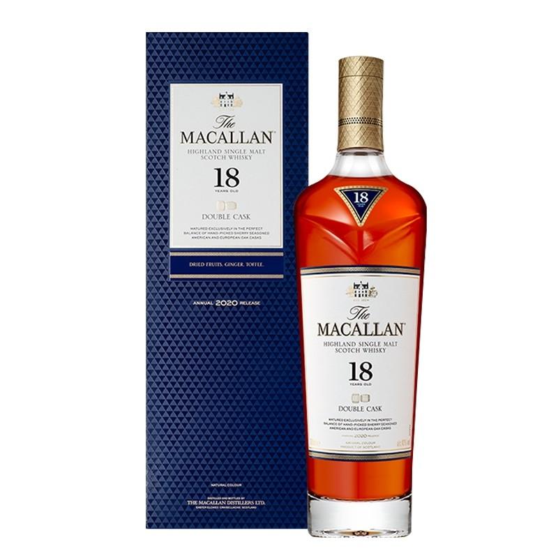 Macallan麦卡伦18年蓝钻双雪莉桶单一麦芽威士忌700ml带盒